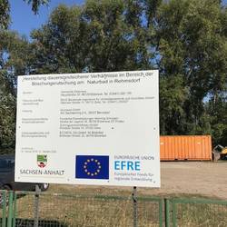 Information zum Bauvorhaben am Naturbad Rehmsdorf